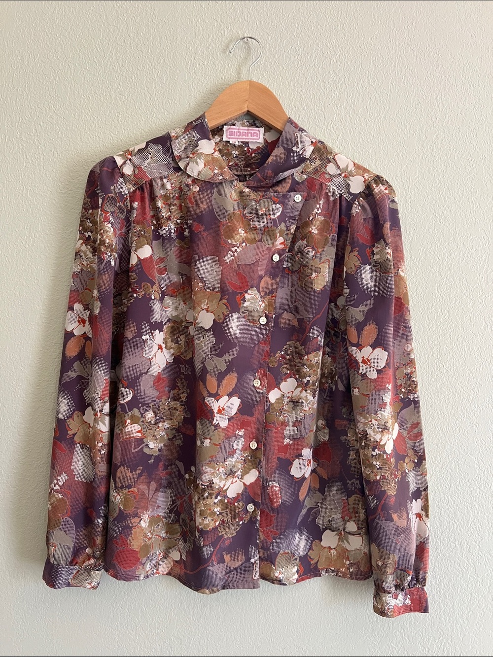 70’s Sidana Floral Button-Front Blouse